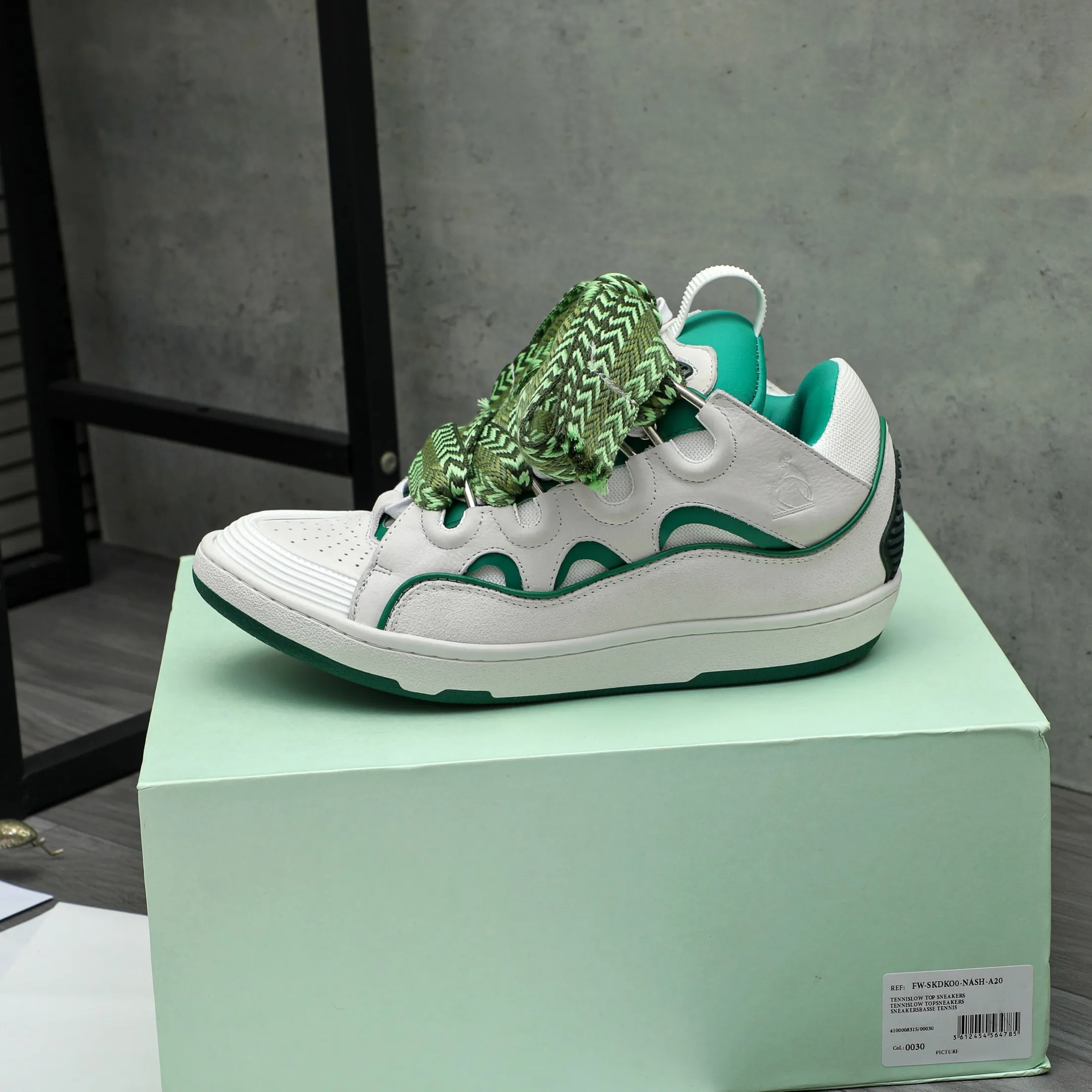 Men's shoes 💰740 [Lanvin] Lanvin high-end quality original couple's casual shoes - Upper: imported pebbled cowhide stitched with breathable mesh - Lining: Lycra elastic lining - Outsole: original rubber outsole - Super high quality control·Fine workmanship: highlighted (high-end·luxury·grade) -Size: 36-45 (45 can be customized)